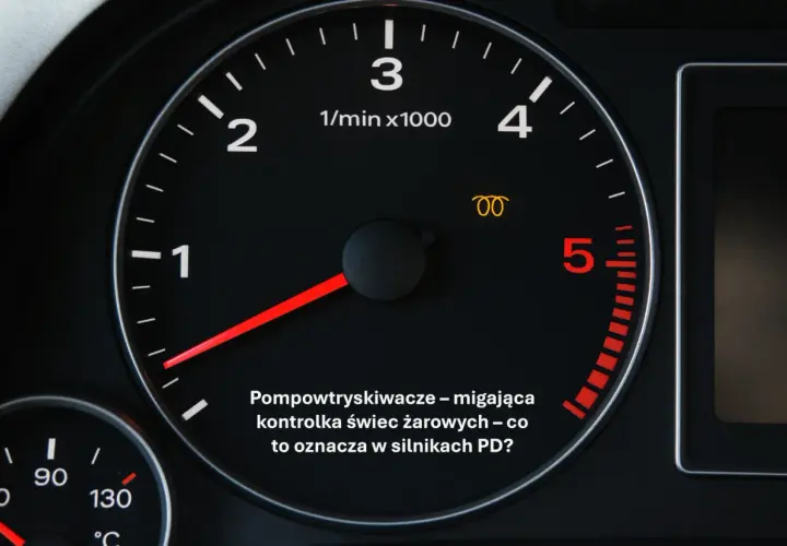 Na desce rozdzielczej świeci się kontrolka od świec żarowych, sygnalizując problem z układem wtryskowym w silniku PD.