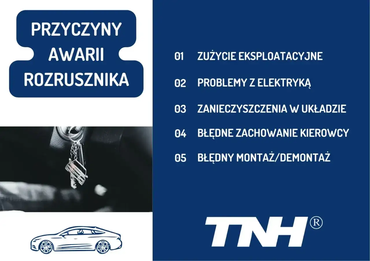 Przyczyny awarii rozrusznika: zużycie, problemy z elektryką, zanieczyszczenia, błędy kierowcy i montażu. Kluczyki w stacyjce.