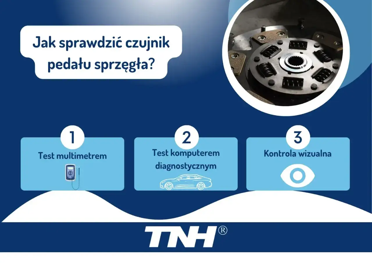 Jak sprawdzić czujnik położenia pedału sprzęgła? Test multimetrem, komputerem diagnostycznym i kontrola wizualna.